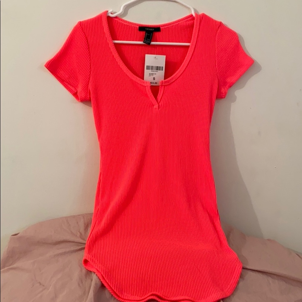 Forever 21 Neon Pink Knit Dress